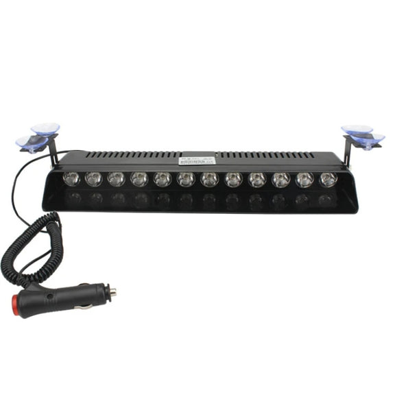 12 LED Car Front Suction Cup High Brightness Strobe Light(Red White Blue)