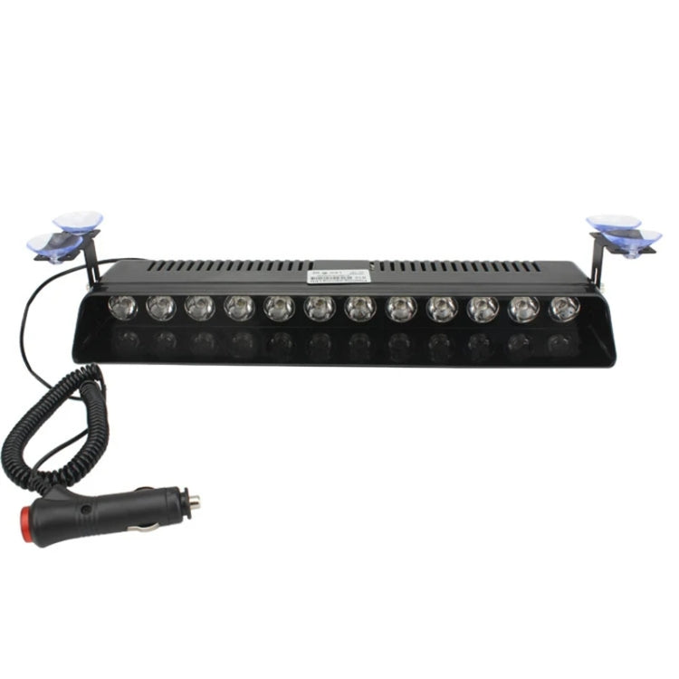 12 LED Car Front Suction Cup High Brightness Strobe Light(Red White Blue)