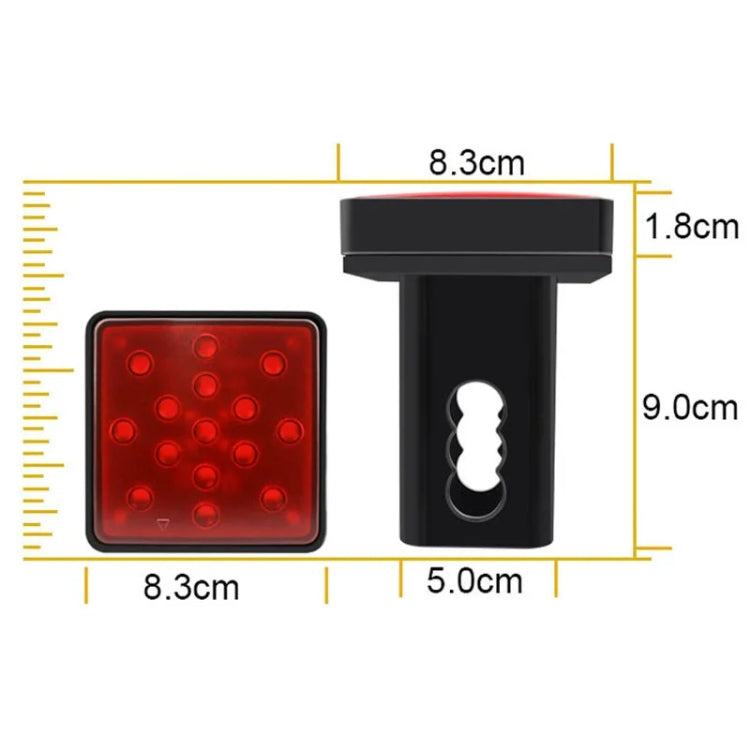 Automotive LED Trailer Lights Universal Rear Brake Lights, Color: Black Shell 12 Light