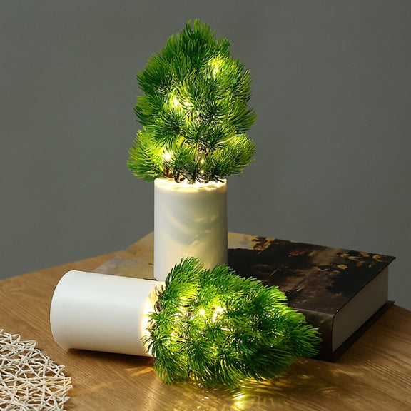 Christmas Tree Night Lights Bedroom Pine Ambient Lamps Home Decorative Lights(Warm White Light)