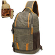 Outdoor Canvas Wear-resistant Waterproof Photography Shoulder Bag(Army Green) - Strap Satchel by PMC TechLife | Online Shopping South Africa | PMC TechLife | Buy Now Pay Later Mobicred
