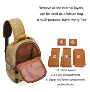 Outdoor Canvas Wear-resistant Water-resistant Photography Shoulder Bag(Dark Gray)