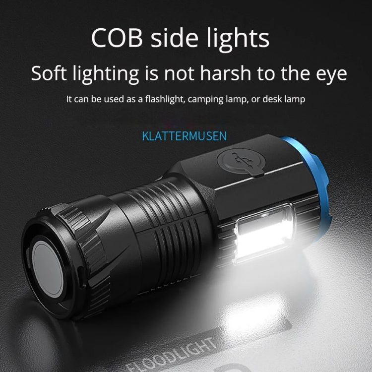 Mini Outdoor Dual Light Source Magnetic Hat Clip Multifunctional Portable Flashlight(without Battery)