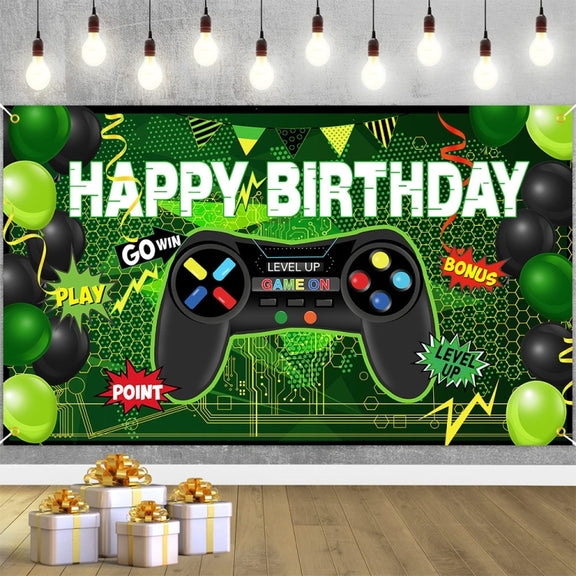 180x110cm Game Console Theme Birthday Background Birthday Party Decoration Banner(2023SRB51)