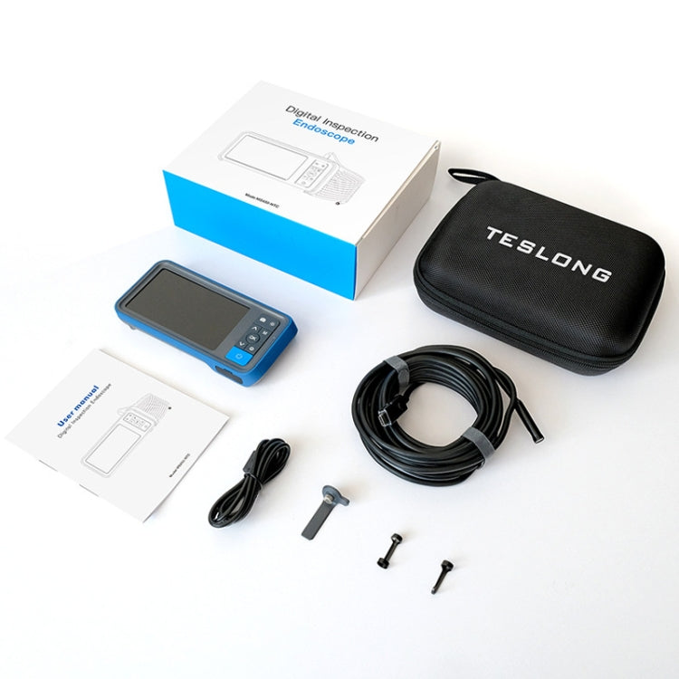 TESLONG MS450 8mm Dual Lens HD 4.5 Inch Large Screen Borescope Auto Repair Tool, 5M