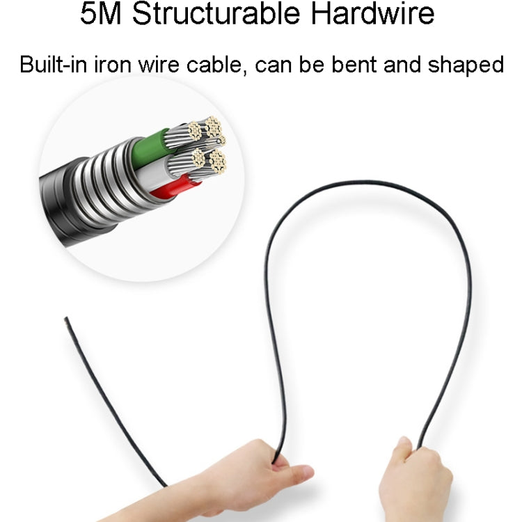TESLONG MS450 8mm Dual Lens HD 4.5 Inch Large Screen Borescope Auto Repair Tool, 5M