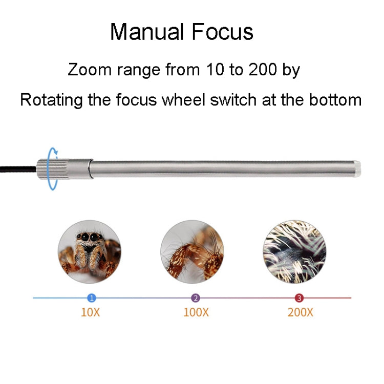 Teslong MS100 200X Magnification Adjustable Focus USB Microscope Phone And Computer HD Electronic Microscope