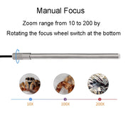 Teslong MS100 200X Magnification Adjustable Focus USB Microscope Phone And Computer HD Electronic Microscope