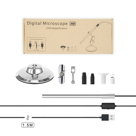 Teslong MS100 200X Magnification Adjustable Focus USB Microscope Phone And Computer HD Electronic Microscope