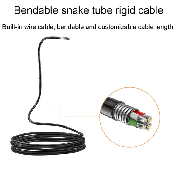 Teslong NTS300 5 Inch HD Large Screen Industrial Inspection Borescope Auto Repair Tools, Specification: 7.6mm-1M