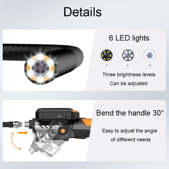Teslong NTS300 5.5mm-1M Dual Lens Water-resistant 5 Inch HD Industrial Borescope Auto Repair Tools