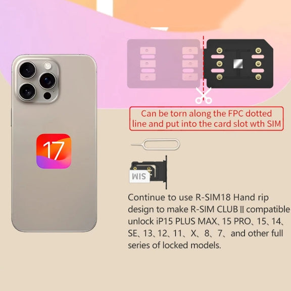 R-SIM CLUB 2 Unlock Card For IOS18 System iPhone Series