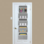 GD03 Wall-Mounted Fabric Storage Bag Wardrobe Room Door Behind Hanging Bag, Color: 4+1 Gray