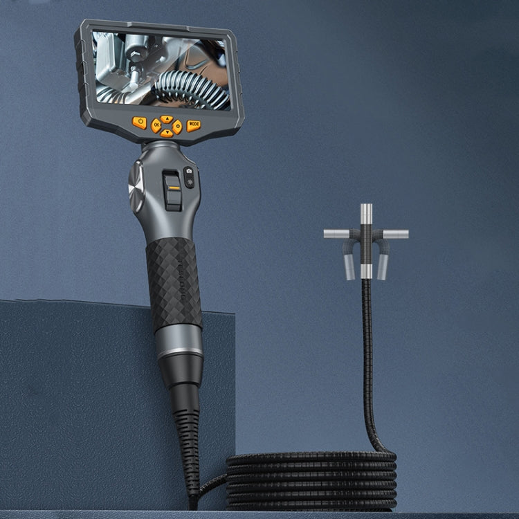 TESLONG TD500 8.5mm Lens HD 5 Inch Large Screen 360 Degree Dual Steering Borescope Industrial Components Overhaul