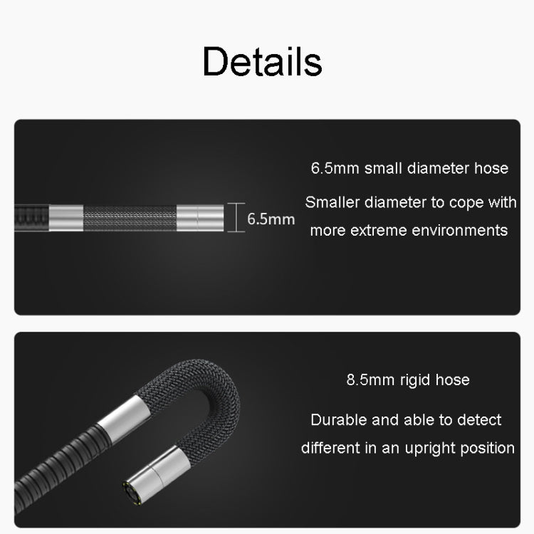 TESLONG TD500 8.5mm Lens HD 5 Inch Large Screen 360 Degree Dual Steering Borescope Industrial Components Overhaul