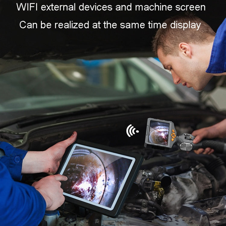 TESLONG TD500 8.5mm Lens HD 5 Inch Large Screen 360 Degree Dual Steering Borescope Industrial Components Overhaul