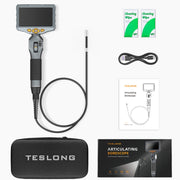 TESLONG TD500 8.5mm Lens HD 5 Inch Large Screen 360 Degree Dual Steering Borescope Industrial Components Overhaul