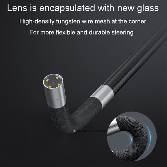 TESLONG TD500 8.5mm Lens HD 5 Inch Large Screen 360 Degree Dual Steering Borescope Industrial Components Overhaul