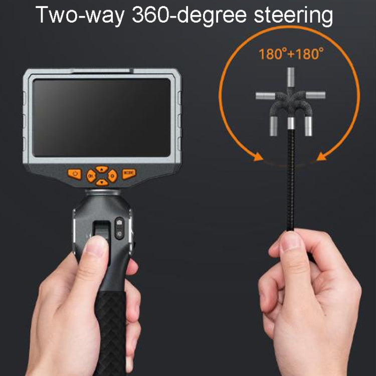 TESLONG TD500 8.5mm Lens HD 5 Inch Large Screen 360 Degree Dual Steering Borescope Industrial Components Overhaul