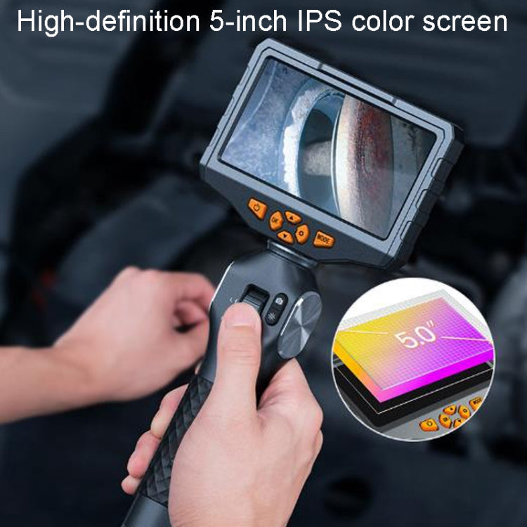 TESLONG TD500 8.5mm Lens HD 5 Inch Large Screen 360 Degree Dual Steering Borescope Industrial Components Overhaul