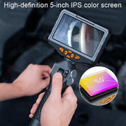 TESLONG TD500 8.5mm Lens HD 5 Inch Large Screen 360 Degree Dual Steering Borescope Industrial Components Overhaul
