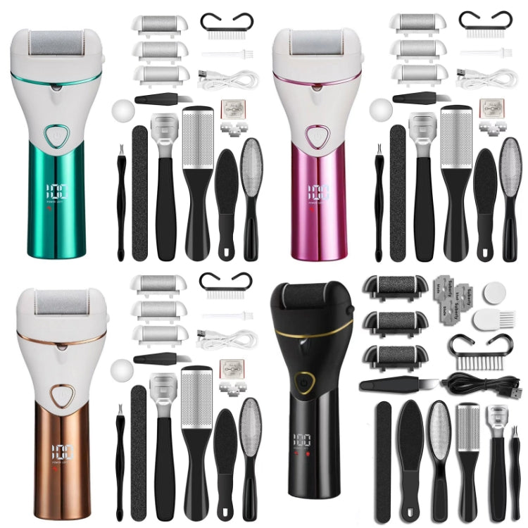 10pcs/set Household Electric Dead Skin Peeling Foot Grinder, Color: Black