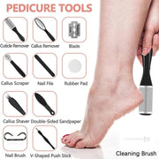 10pcs/set Household Electric Dead Skin Peeling Foot Grinder, Color: Blue