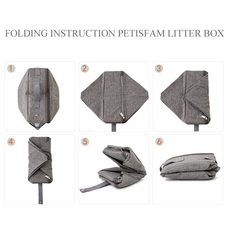 35x45cm Foldable Oxford Cloth Portable Cat Litter Box Pet Bag