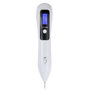 9 Gears Mole Spotting Pen LCD Home Laser Mole Spot Sweeping Beauty Instrument With Shot Light(White)