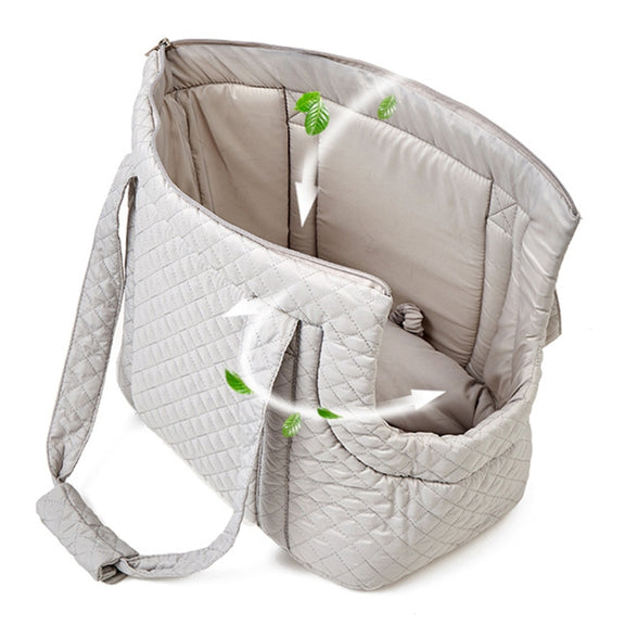 Pet Handbag Autumn And Winter Shoulder Cat Outing Bag, Color: Light Pink