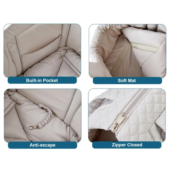 Pet Handbag Autumn And Winter Shoulder Cat Outing Bag, Color: Light Gray