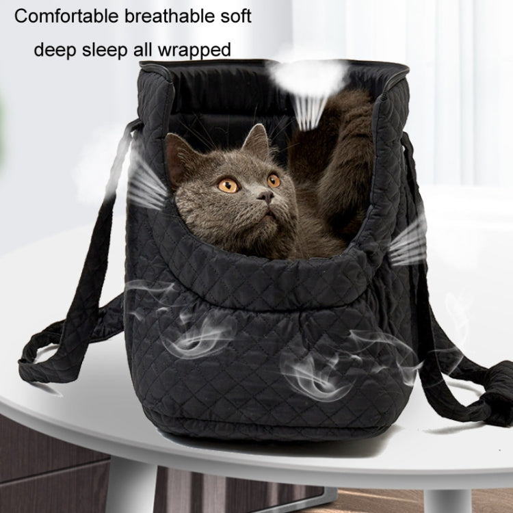 Pet Handbag Autumn And Winter Shoulder Cat Outing Bag, Color: Light Gray