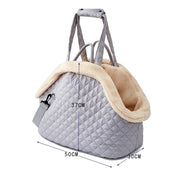 Pet Handbag Autumn And Winter Shoulder Cat Outing Bag, Color: Large Light Gray