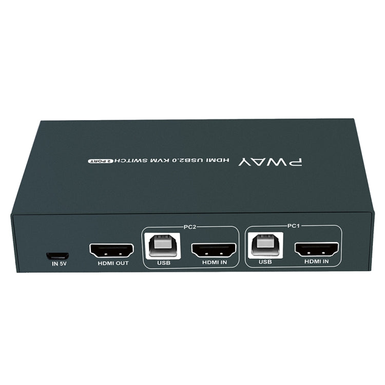 PWAY PW-S7201H 2 In 1 Out HDMI KVM Switch 4K HD Video Screen Cutter