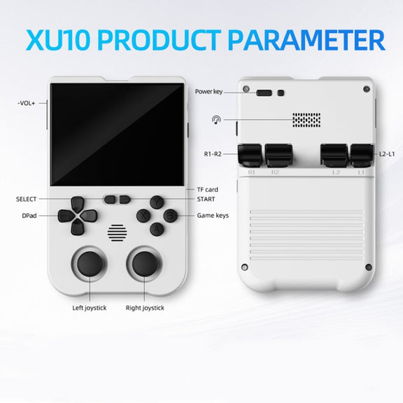 AMPOWN XU10 Handheld Game Console 3.5-Inch IPS Screen Linux System Portable Video Arcade 256G(Purple)
