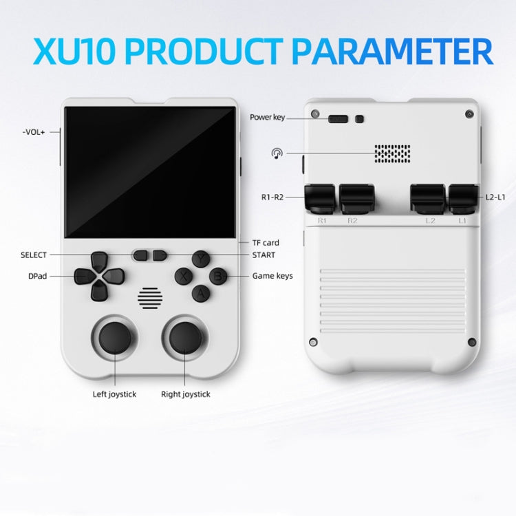 AMPOWN XU10 Handheld Game Console 3.5-Inch IPS Screen Linux System Portable Video Arcade 256G(Purple)