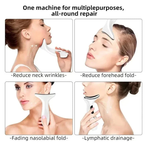 HY38 EMS Micro-Current Constant Temperature Neck Beauty Instrument Facial Introduction Device(Black)