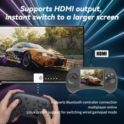 ANBERNIC RG ARC-D Handheld Game Console 4-Inch IPS Screen Linux / Android 11 System Portable Video Arcade 128G(Black)