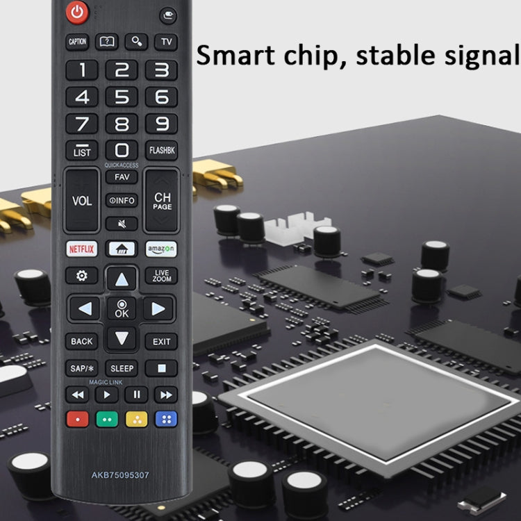 For LG LED LCD TV AKB75095307 433MHz Smart Remote Control(Black)
