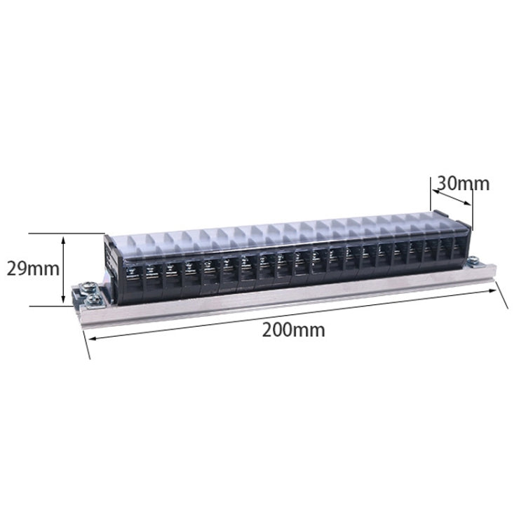 CHINT TD-1520 Terminal Block Rail Type Wiring Block Paralleling Wires Wire Connector