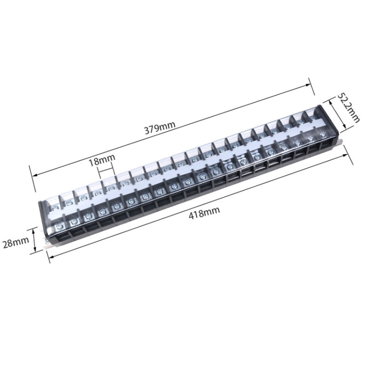 CHINT TD-6020 Terminal Block Rail Type Wiring Block Paralleling Wires Wire Connector