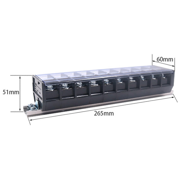 CHINT TD-100-10 Terminal Block Rail Type Wiring Block Paralleling Wires Wire Connector