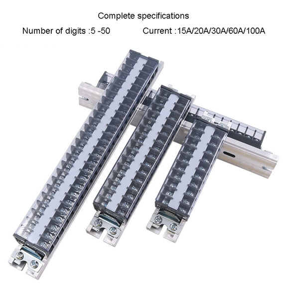 CHINT TD-100-10 Terminal Block Rail Type Wiring Block Paralleling Wires Wire Connector
