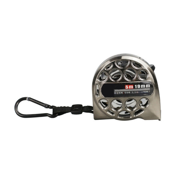 5M 19mm Hollow Steel Tape Measure Water-resistant Rust Prevention Metal Ruler