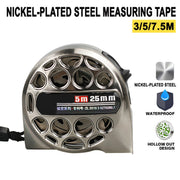 5M 19mm Hollow Steel Tape Measure Water-resistant Rust Prevention Metal Ruler