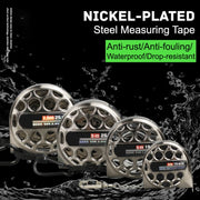 5M 19mm Hollow Steel Tape Measure Water-resistant Rust Prevention Metal Ruler