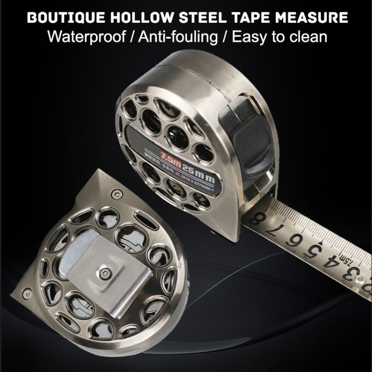 5M 19mm Hollow Steel Tape Measure Water-resistant Rust Prevention Metal Ruler