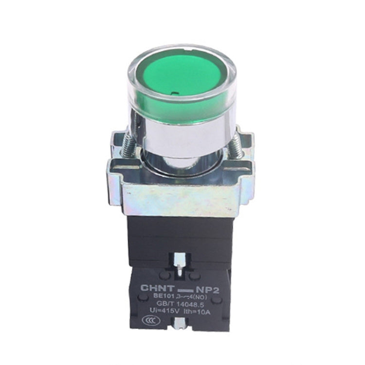 CHINT NP2-BW3361/24V 1 NO Pushbutton Switches With LED Light Silver Alloy Contact Push Button (Green)