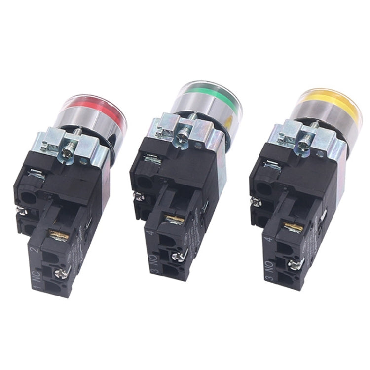 CHINT NP2-BW3363/220V 2 NO Pushbutton Switches With LED Light Silver Alloy Contact Push Button (Green)