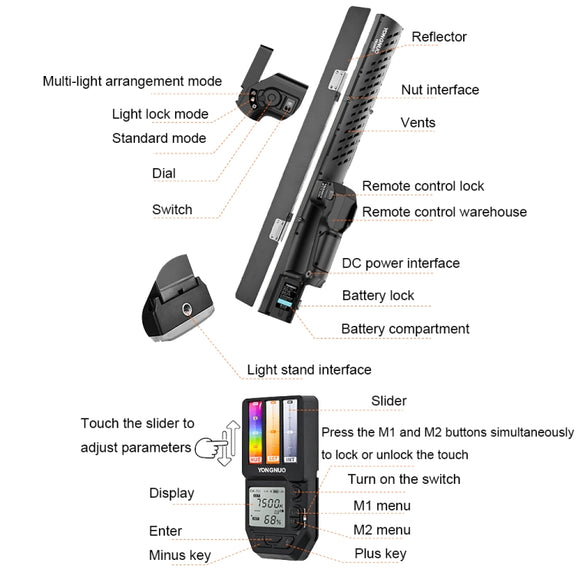 YONGNUO YN360IV 480 LEDs RGB APP Controlled Photography Fill Light, Spec: Standard+Adapter+NP-F970